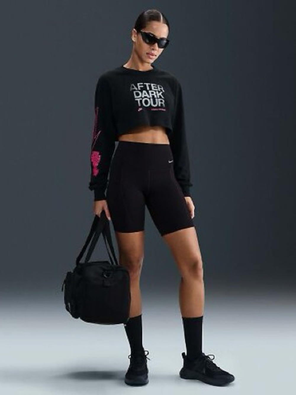 Nike After Dark Tour Women's Oversized Long-Sleeve Cropped T-Shirt - Picture 5 of 17
